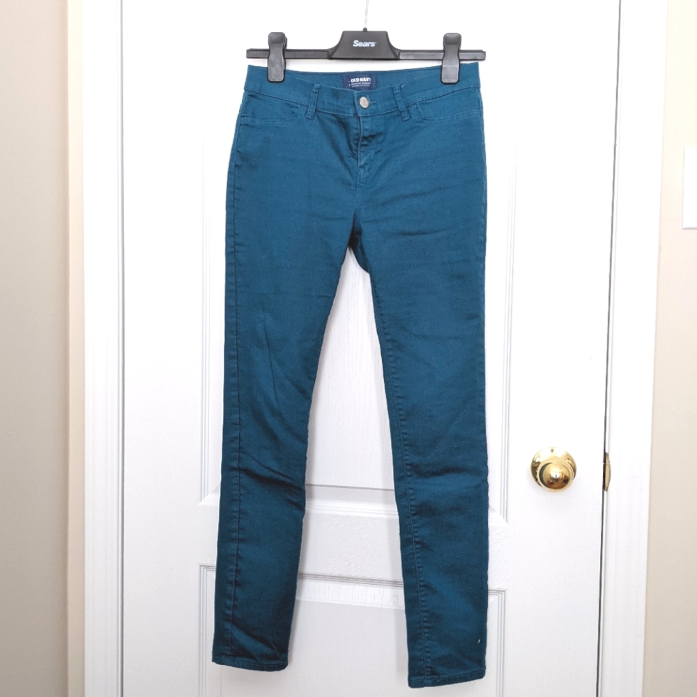 Old Navy Slim Fit Rockstar Jeggings in Aqua/Peacock Blue